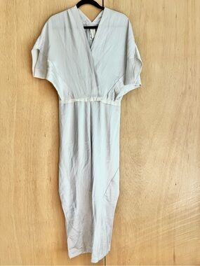 Zero + Maria Cornejo cream ivory wrap jumpsuit size 4 small
